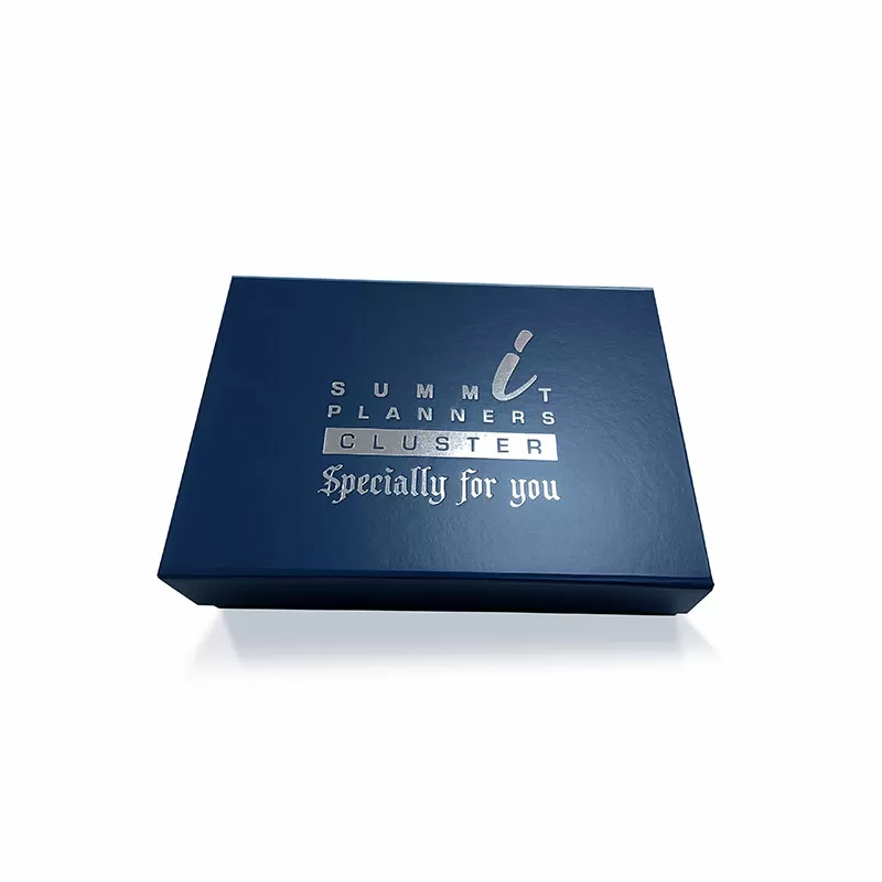 A5 Shallow Navy Blue Magnetic Gift Box with Ribbon
