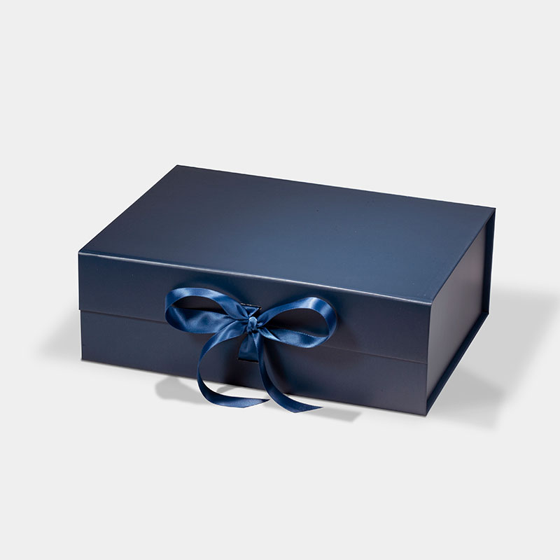 LOUIS VUITTON Gift BOX Magnetic 10.5"x 4.5"x 4" with  Envelope Card Blue Ribbon