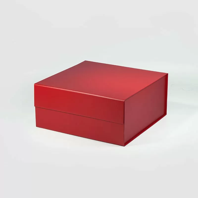 Medium Square Red Magnetic Gift Box with Ribbon