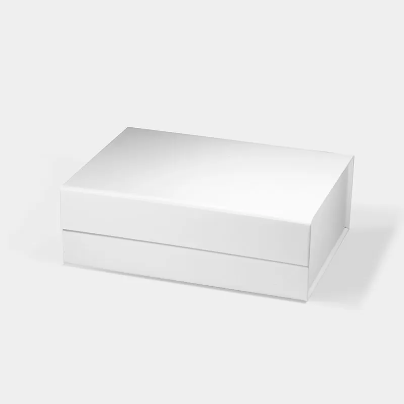 Medium Navy Blue Magnetic Gift Box with Ribbon - Geotobox