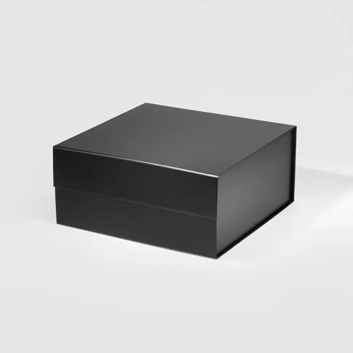 Medium Square Black Magnetic Gift Box - Geotobox