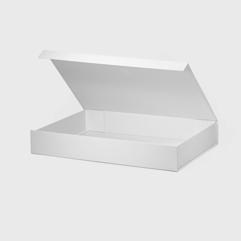 A3 Extra Shallow White Magnetic Gift Box - Geotobox