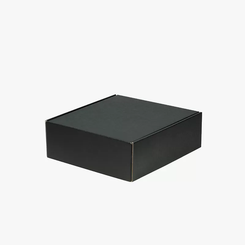 A5 Square Black Corrugated Mailer Box - Geotobox