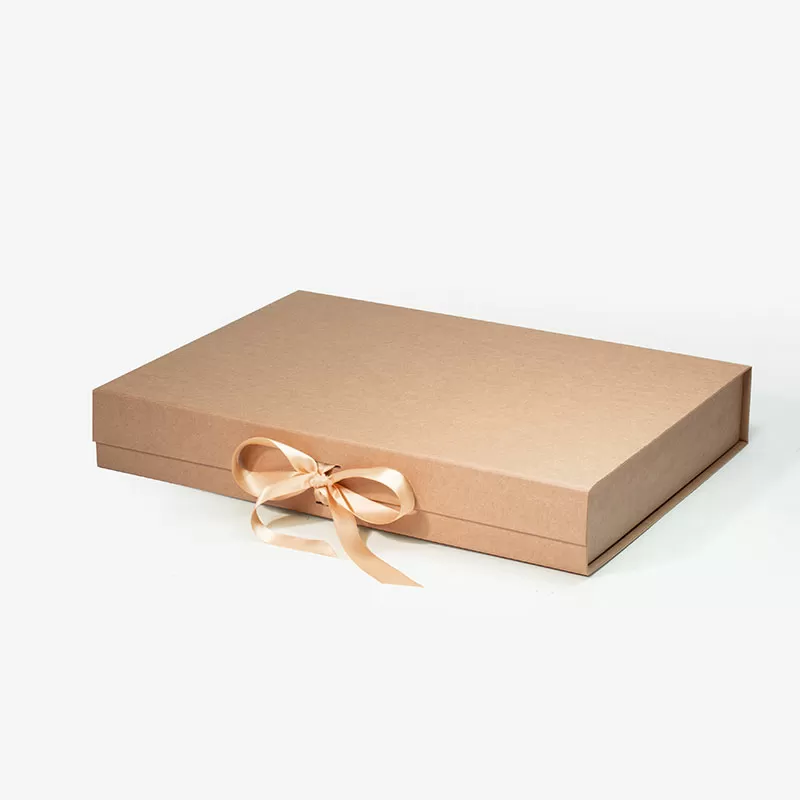 Large Black Magnetic Gift Box with Ribbon - Geotobox