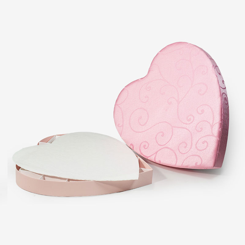 Pink Fabric Heart Shaped Gift Box - Geotobox