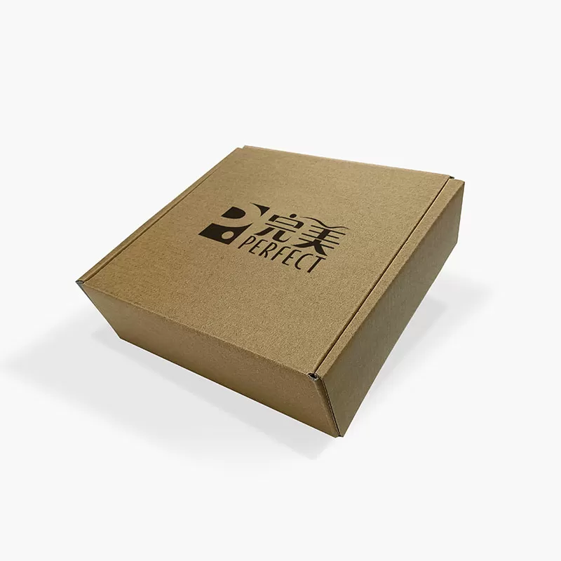 Caja pequeña de cartón ondulado kraft poco profunda – Geotobox