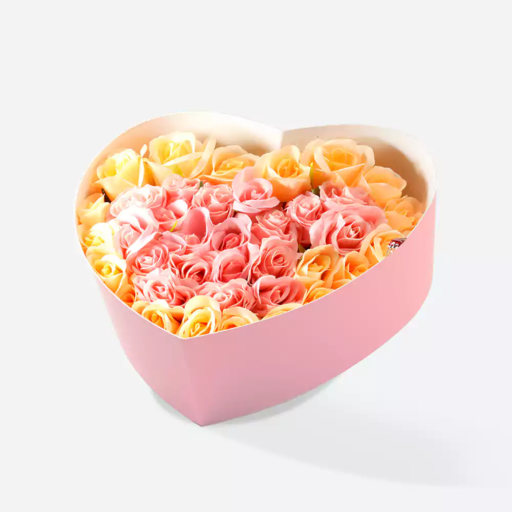 Pink Single Heart Shaped Gift Box - Geotobox