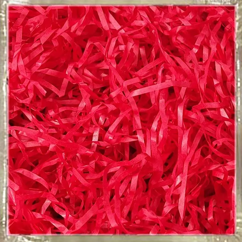 Red Shredded Crinkle Paper Filler