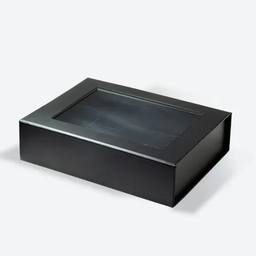 B6 Black Magnetic Gift Box with Window