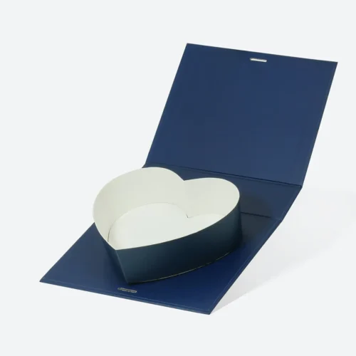 Navy Blue Single Heart Shaped Gift Box