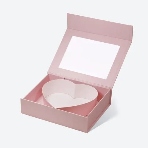 F1 Pink Magnetic Closure Heart Shaped Gift Box