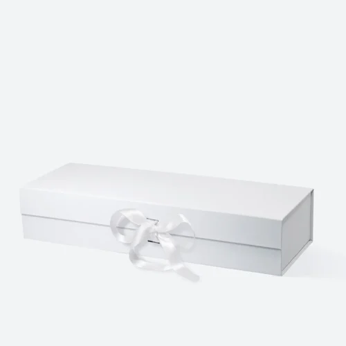 F3 Deep White Magnetic Gift Box with Ribbon