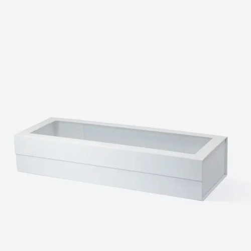 F3 Deep White Magnetic Gift Box with Window