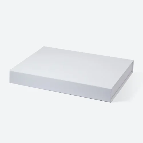 A4 Extra Shallow White Magnetic Gift Box